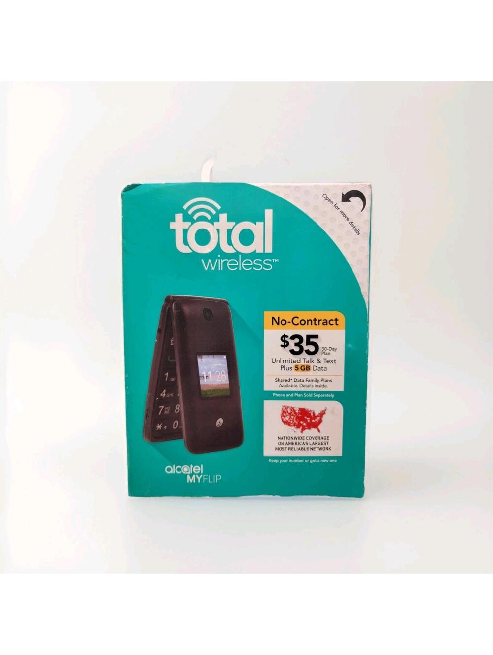 Total Wireless Alcatel Myflip Cell Phone Mobile 32GB Storage 2Mp Camera